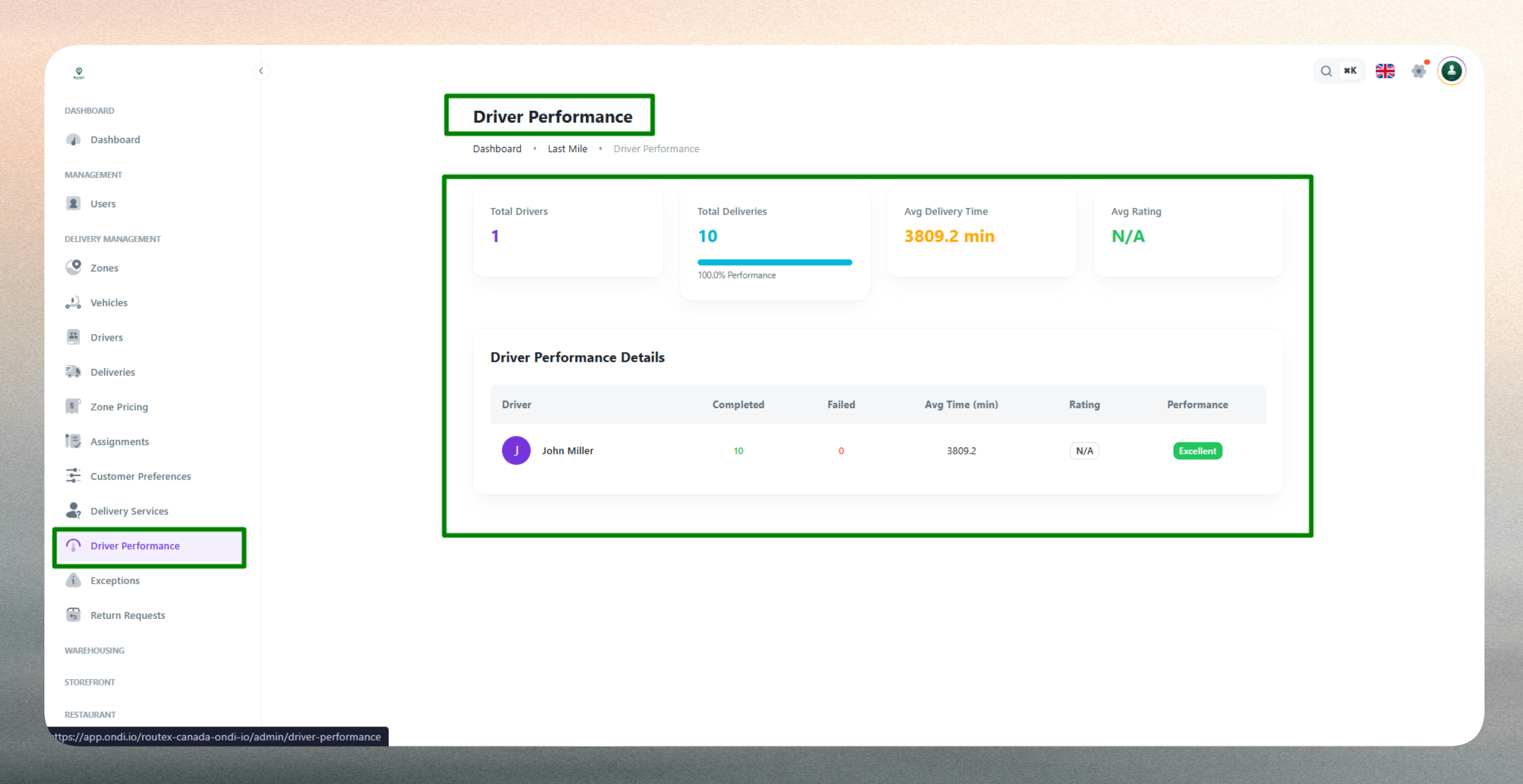 Driver Performance Tools