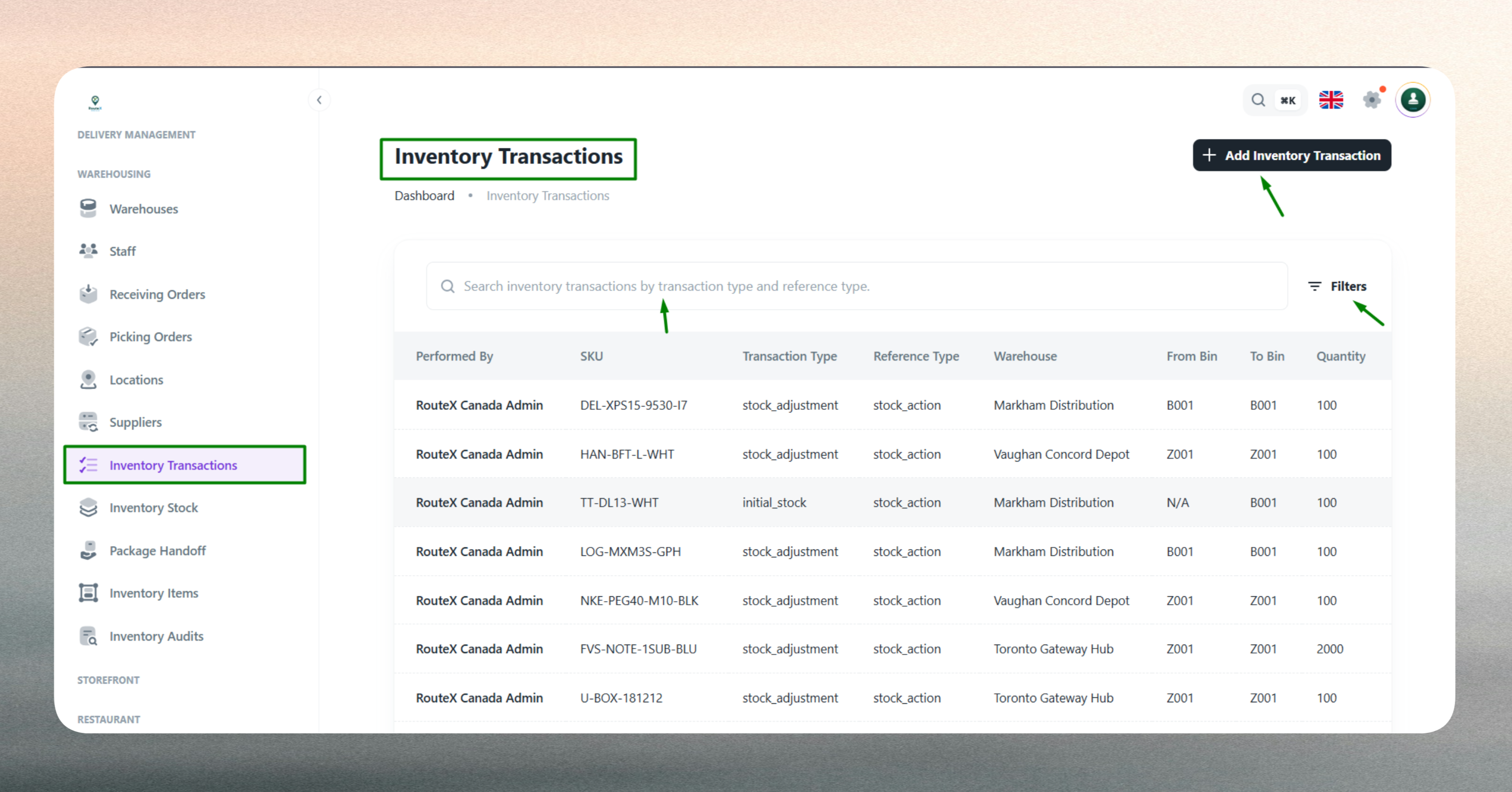 Transaction List Tools