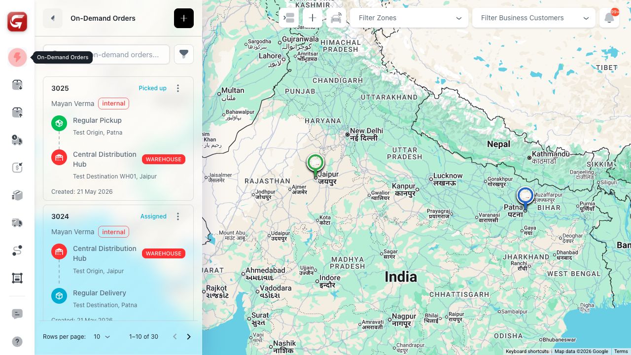 Dispatcher map view